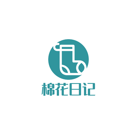 棉花日记logo设计