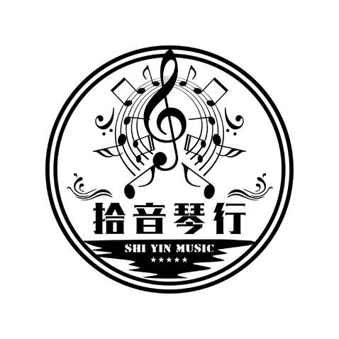 拾音琴行logo设计