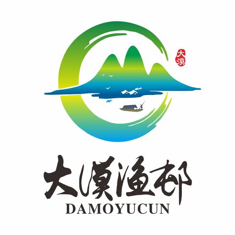 大漠渔邨logo设计