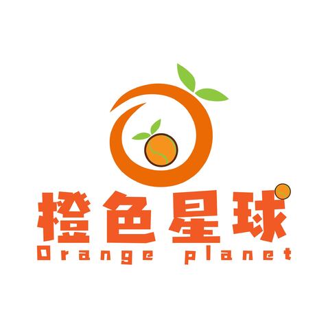 橙色星球logo设计
