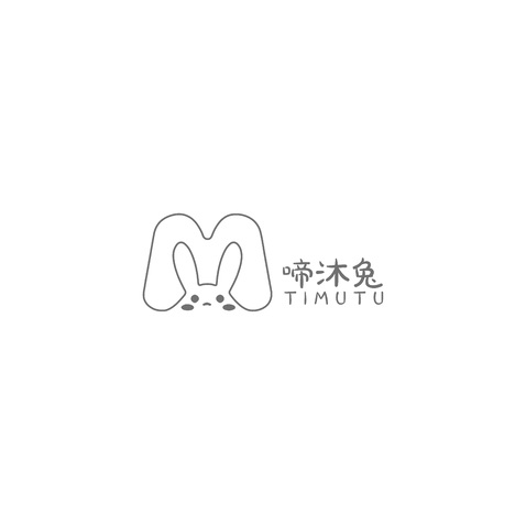 啼沐兔logo设计