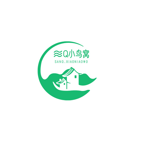 三Q小鸟窝logo设计