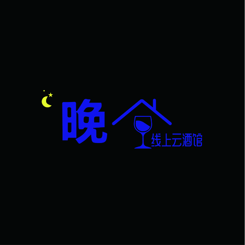 线上云酒馆logo设计