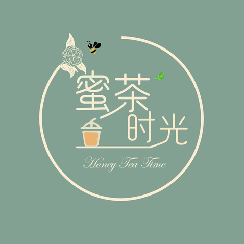 蜜茶时光logo设计