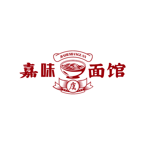 嘉味面馆logo设计