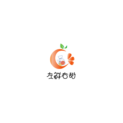 左鲜右甜logo设计