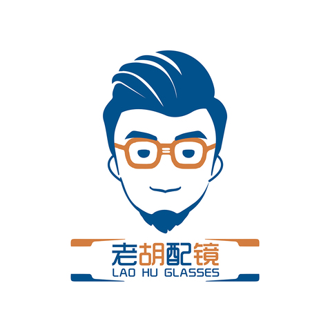 老胡配镜logo设计