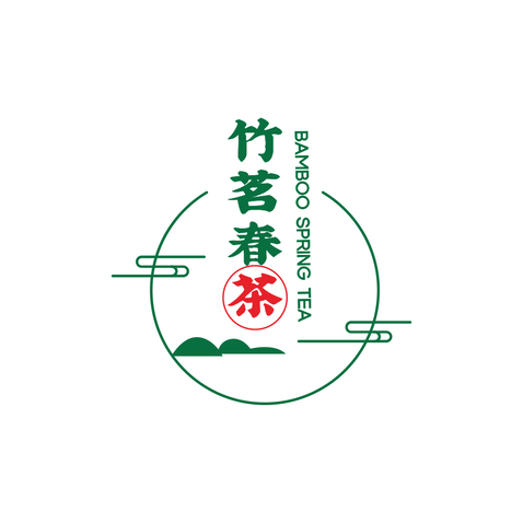 竹茗春茶logo设计