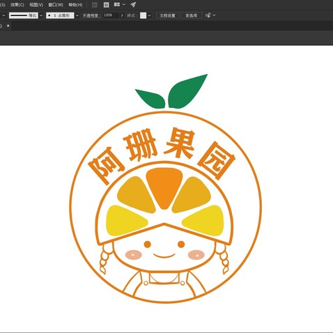 阿珊果园logo设计