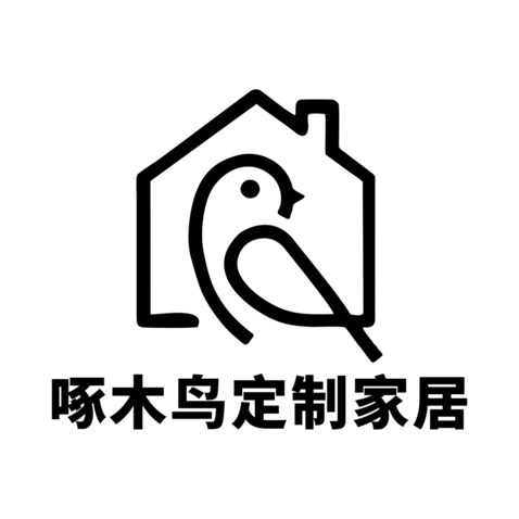 啄木鸟定制家居logo设计