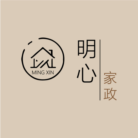 明心家政logo设计