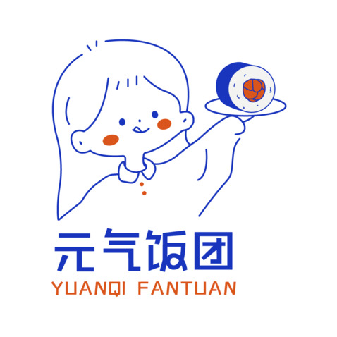 元气饭团logo设计