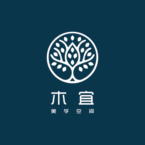 木宜 美学空间logo设计