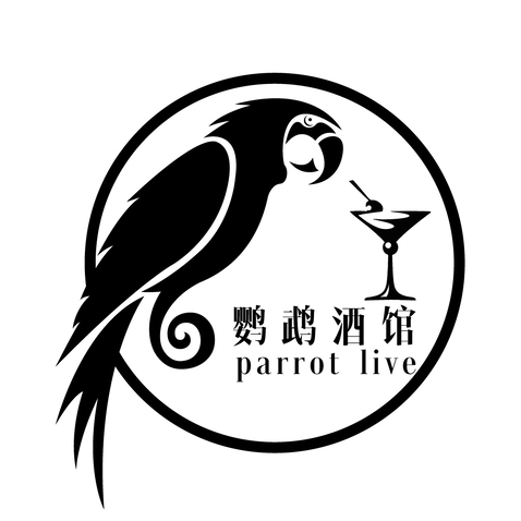 鹦鹉酒馆logo设计