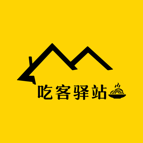 吃客驿站logo设计