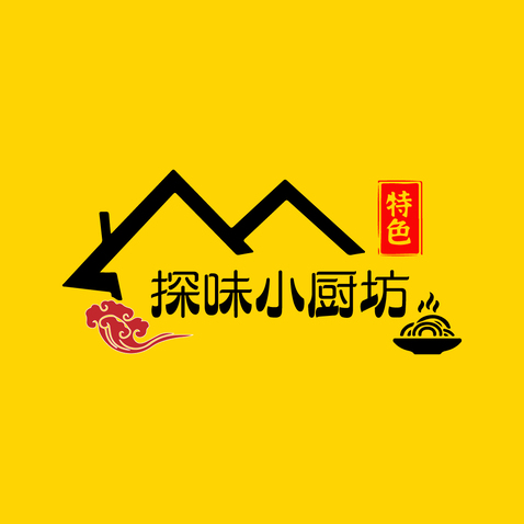 探味小厨坊logo设计