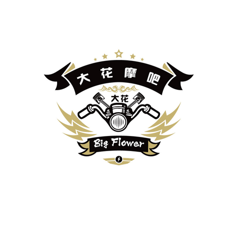 大花摩吧机车租聘logo设计