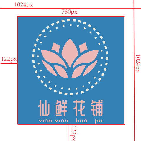 鲜花花铺logo设计