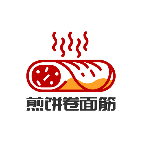 煎饼卷面筋logo设计