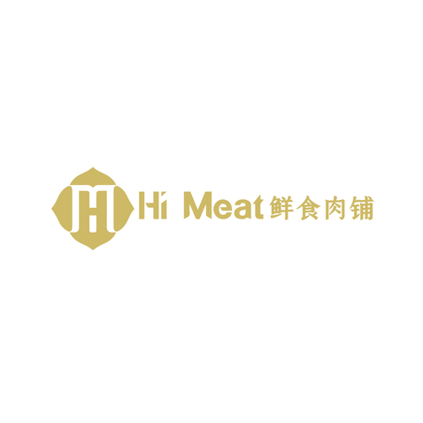 鲜食肉铺logo设计