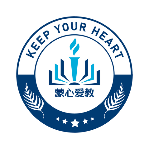 蒙心爱教logo设计