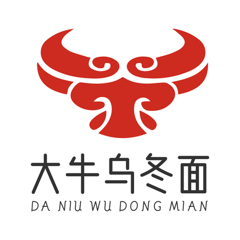 大牛乌冬面logo设计