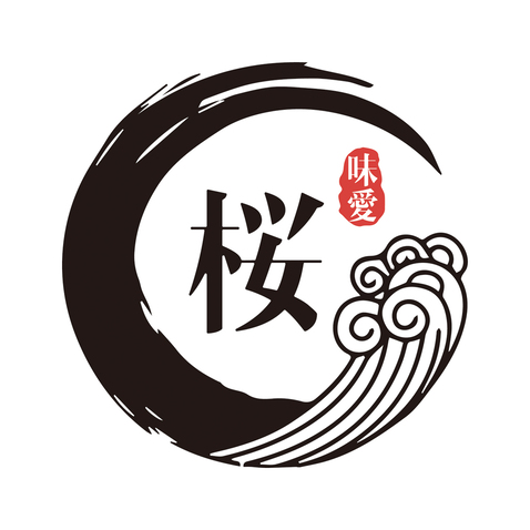 桜味愛日本料理logo设计