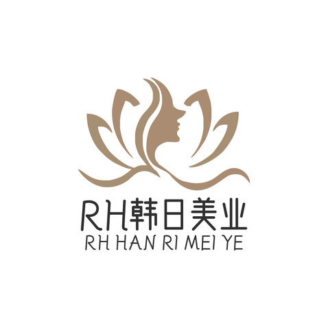 RH韩日美业logo设计