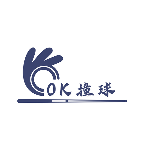 OK撞球logo设计