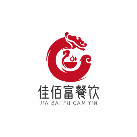 佳佰富餐飲logo設計