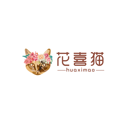 花喜猫logo设计