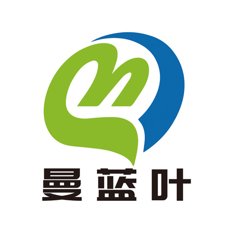 曼蓝叶logo设计