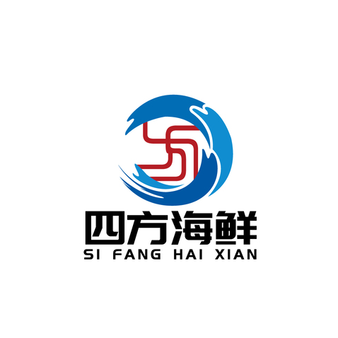 四方海鲜logo设计