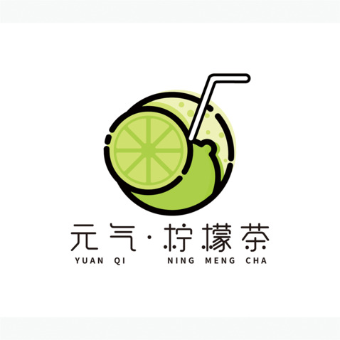 元氣檸檬茶logo設計