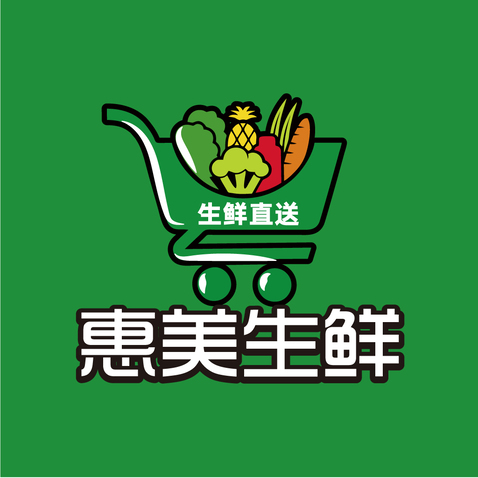 惠美生鲜logo设计