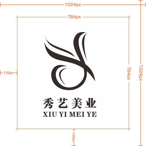 秀艺美业logo设计