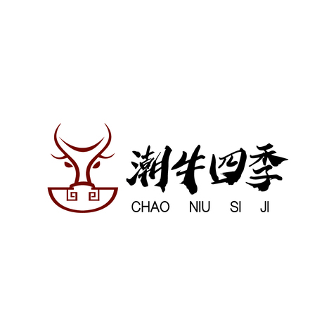 潮牛四季logo設計