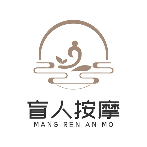 盲人按摩logo设计