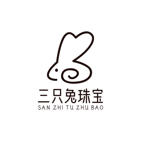 三只兔珠宝logo设计