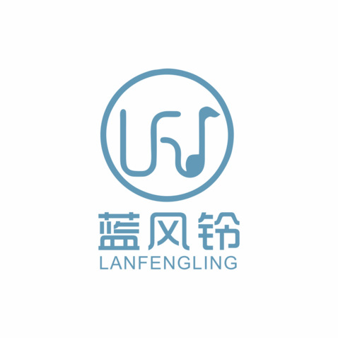 蓝风铃音乐餐吧logo设计