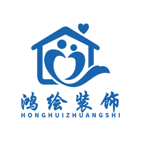 鸿绘装饰logo设计