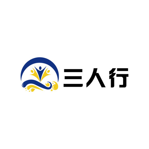 三人行logo设计