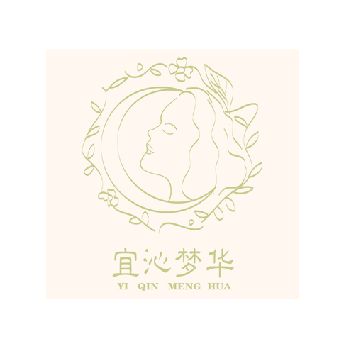 宜沁梦华logo设计