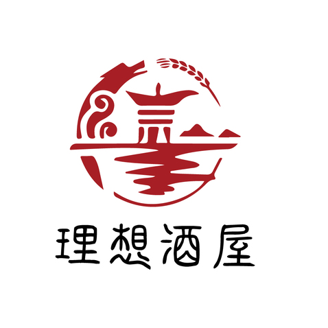 理想酒屋logo设计