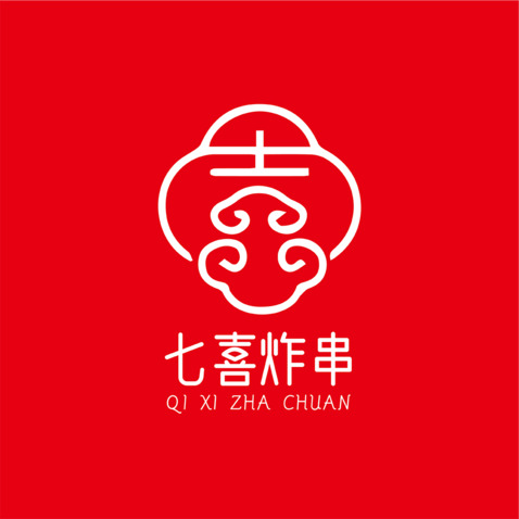 七喜炸串logo设计