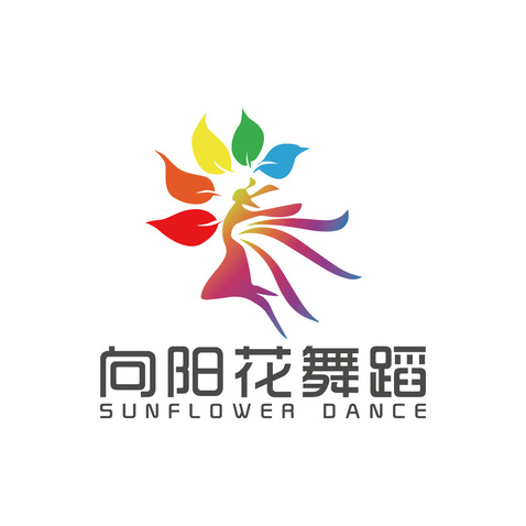 向阳花舞蹈logo设计