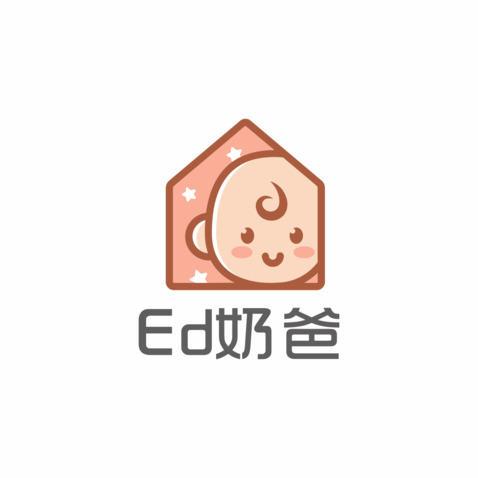 ED 奶爸logo设计