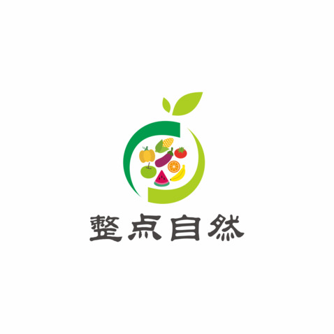 整点自然logo设计