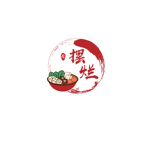 摆烂麻辣烫logo设计