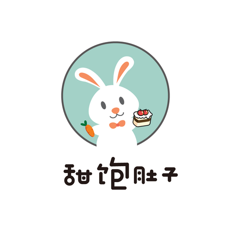 甜饱肚子logo设计